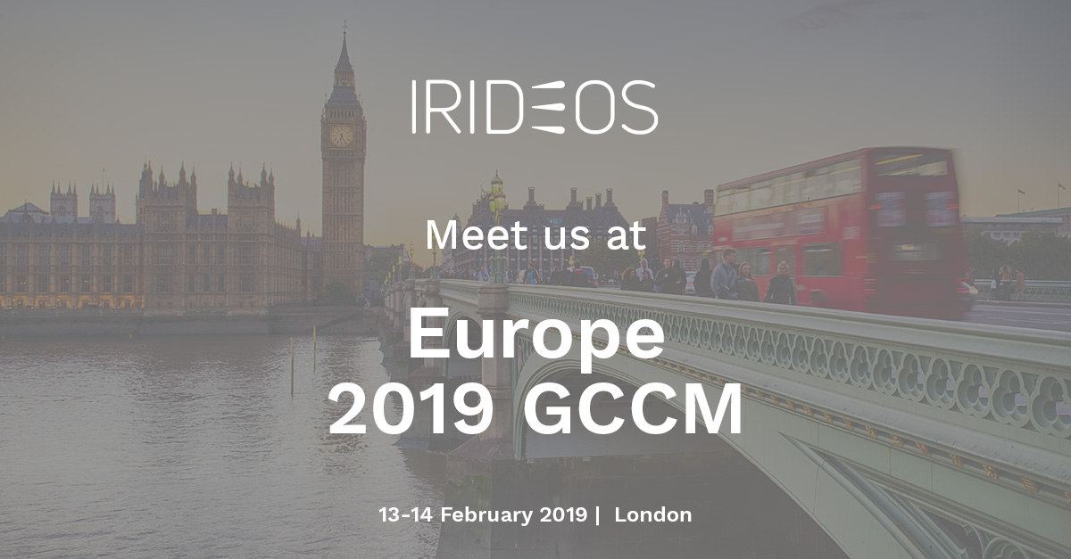 IRIDEOS gold sponsor @Europe 2019 GCCM – London